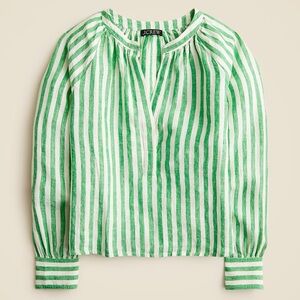 BNWT !! J. Crew cabana top :: striped linen :: XS